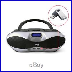 Tyler Portable Sport Stereo MP3/CD Boombox Player TAU104-SL with USB