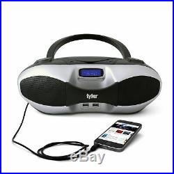 Tyler Portable Sport Stereo MP3CD Boombox Player TAU104-SL with USB Charging Por