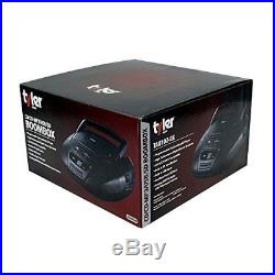 Tyler Portable Stereo MP3/CD Boombox Player TAU102-BK with Mega Bass Sound