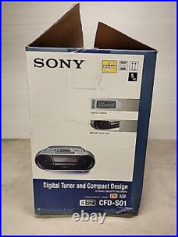 U5 Sony CFD-S01 CD Cassette AM/FM Radio Portable Boombox Stereo Player