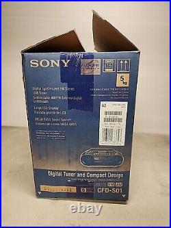 U5 Sony CFD-S01 CD Cassette AM/FM Radio Portable Boombox Stereo Player