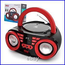 Usa Portable CD Player Bluetooth Boombox Speaker AM/FM Stereo Radio & Red