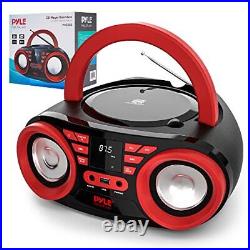 Usa Portable CD Player Bluetooth Boombox Speaker AM/FM Stereo Radio & Red