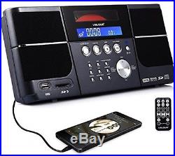 VELOUR YW-006 Portable Stereo CD Player Boombox With FM Radio Clock USB SD And