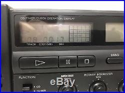 VINTAGE SONY CFD-470 AM/FM Stereo Dual Cassette CD Boombox MEGA BASS -TESTED