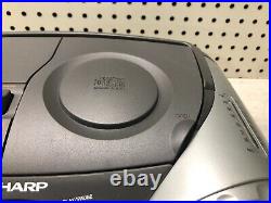 VINTAGE Sharp QT-CD210 Portable AM/FM Stereo CD-Cassette Player BOOMBOX MINT