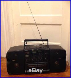 VNTG LASONIC BOOMBOX CDP-983 PORTABLE CD PLAYER STEREO RADIO CASSETTE Recorder