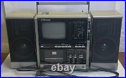 VTG 1983 Emerson Boombox TV/Radio/Cassette Player XLC-555 TESTED Ghetto Blaster