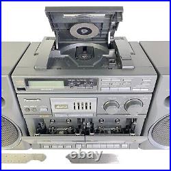 VTG 1994 Panasonic RX-DT680 Portable Boombox Radio CD Cassette Stereo Player