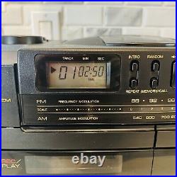 VTG JVC PC-X100 Portable System CD Player FM AM Cassette Hyper Bass 1990 Read