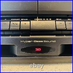 VTG JVC PC-X100 Portable System CD Player FM AM Cassette Hyper Bass 1990 Read