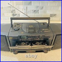 VTG JVC PC-X100 Portable System CD Player FM AM Cassette Hyper Bass 1990 Read