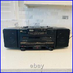 VTG JVC PC-X100 Portable System CD Player FM AM Cassette Hyper Bass 1990 Read