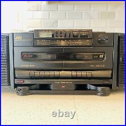 VTG JVC PC-X100 Portable System CD Player FM AM Cassette Hyper Bass 1990 Read