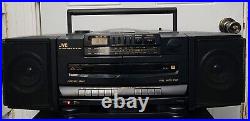 VTG JVC PC-X100 Portable System CD Player FM AM Dual Cassette Hyper Bass 1992