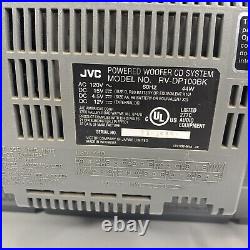 VTG JVC RV-DP100 Boombox Tape CD Mic Guitar Inputs Drum Pads Woofers Remote READ