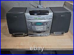 VTG Sony CFD-C1000 Boombox 3 CD Changer Dual Cassette AM/FM (No Remote) TESTED