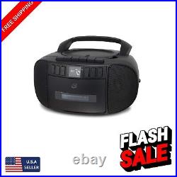 Versatile AM/FM Boombox with CD, Cassette Player, & Aux Perfect for Travel Versatile AM/FM Boombox with CD, Cassette Player, & Aux Perfect for Travel