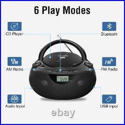 Versatile Portable CD Player and Bluetooth Boombox with Bass Boost Technology Versatile Portable CD Player and Bluetooth Boombox with Bass Boost Technology