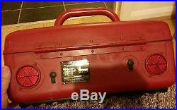 Very Rare JEEP Toolbox Style Portable Stereo Radio Tape & CD Player Working