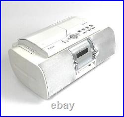 Victor JVC RC-L1MD Boombox Portable Stereo MD / CD Cassette Player White