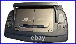 Vintage 1990s Garrard 360Gar Portable Dual CD Radio Cassette Boombox Tested