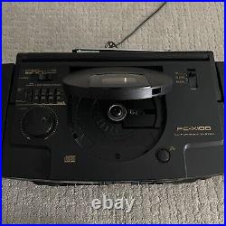 Vintage 1992 JVC PC-X100 AM/FM Radio CD Dual Cassette Player Boombox TESTED VGC