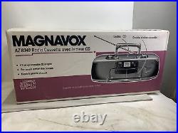 Vintage 1994 90s Magnavox Portable CD Player Tape Deck Radio Boombox AZ 8340-MX