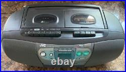 Vintage 1996 JVC CD Portable Boombox RC-QW20BK With Cassette Player & AM/FM