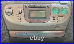 Vintage 1996 JVC CD Portable Boombox RC-QW20BK With Cassette Player & AM/FM