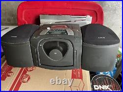 Vintage 1998 Sony Boombox Radio Cd Cassette Tape Mega Bass CFD-Z135