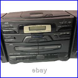 Vintage 94-95 JVC PC-X105 CD Cassette Portable System Player BoomBox