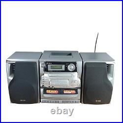 Vintage AIWA CA-DW630 Stereo Disc CD Player Dual Cassette Boombox With Speakers