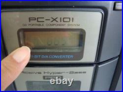Vintage Boombox Portable CD Player Cassette player Radio JVC-X101BK