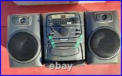 Vintage Emerson Boombox AM/FM Cassette Stereo CD player Ghetto Blaster 90s NEW