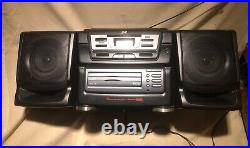 Vintage JVC Boombox PC-XC11 3 Disc CD Changer AM-FM Radio/Cassette Works Remote