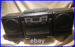 Vintage JVC Boombox PC-XC11 3 Disc CD Changer AM-FM Radio/Cassette Works Remote