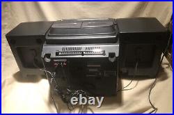 Vintage JVC Boombox PC-XC11 3 Disc CD Changer AM-FM Radio/Cassette Works Remote