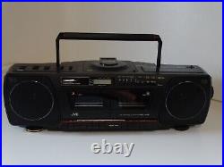 Vintage JVC Boombox RC-X3 CD DUAL Cassette Boom Box High Speed Dubbing