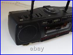 Vintage JVC Boombox RC-X3 CD DUAL Cassette Boom Box High Speed Dubbing