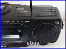 Vintage JVC Boombox RC-X3 CD DUAL Cassette Boom Box High Speed Dubbing