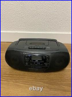 Vintage JVC CD Portable System RC-QS11 AM/FM Cassette Tape CD Player TESTED