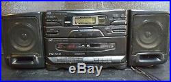 Vintage JVC PC-X110 CD Portable System Player FM AM Dual Cassette tested work