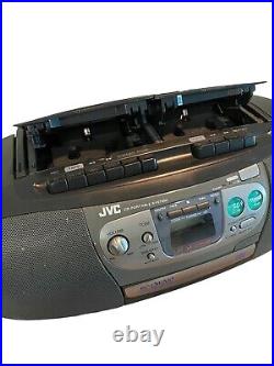 Vintage JVC RC-QW200 AM/FM CD Cassette Player Portable Boombox WORKS
