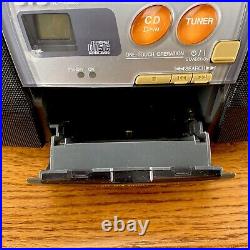 Vintage JVC RC-X260BK Portable Boombox Ghetto Blaster Cd Radio Cassette Player