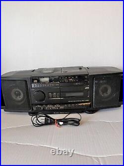 Vintage JVC Stereo Boom Box RC-X310 Cassette + CD Super Bass Horn Tested Works