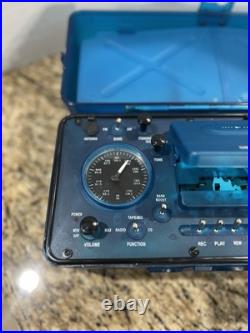 Vintage Jeep Power Brand Aqua Portable Boombox JP110766 CD Radio AM/FM Cassette Vintage Jeep Power Brand Aqua Portable Boombox JP110766 CD Radio AM/FM Cassette