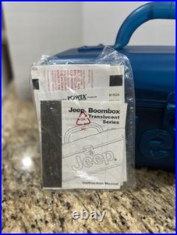 Vintage Jeep Power Brand Aqua Portable Boombox JP110766 CD Radio AM/FM Cassette Vintage Jeep Power Brand Aqua Portable Boombox JP110766 CD Radio AM/FM Cassette
