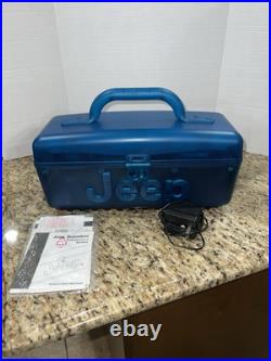 Vintage Jeep Power Brand Aqua Portable Boombox JP110766 CD Radio AM/FM Cassette Vintage Jeep Power Brand Aqua Portable Boombox JP110766 CD Radio AM/FM Cassette