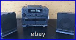 Vintage Magnavox AZ8700 Portable Dual Cassette/ CD player/AM/FM Boombox